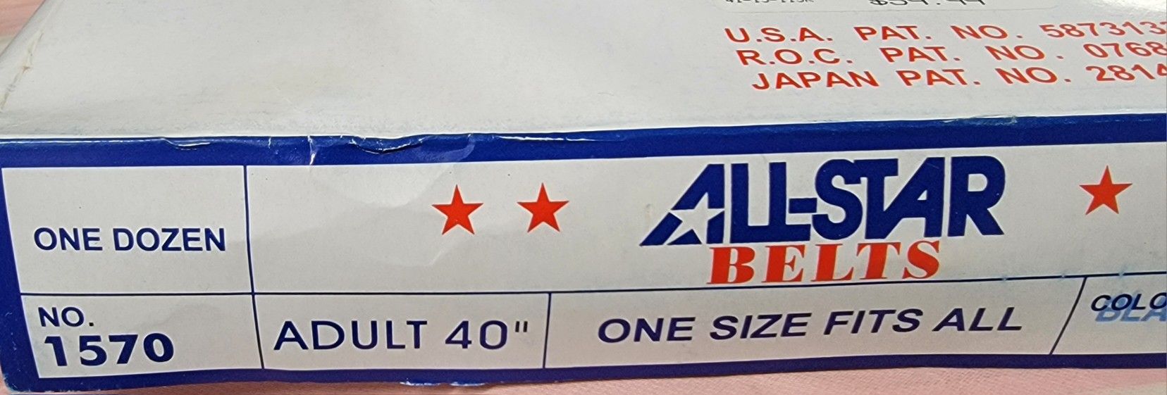 All-Star The Helix Adult Belt 1570 Lifetime Elastic Belt