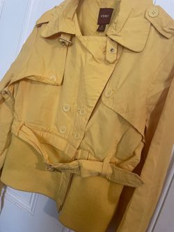 Yoki Women's Mustard Trench Coat