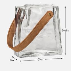 Glass Handbag Vase 