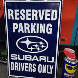 Subaru Parking Sign