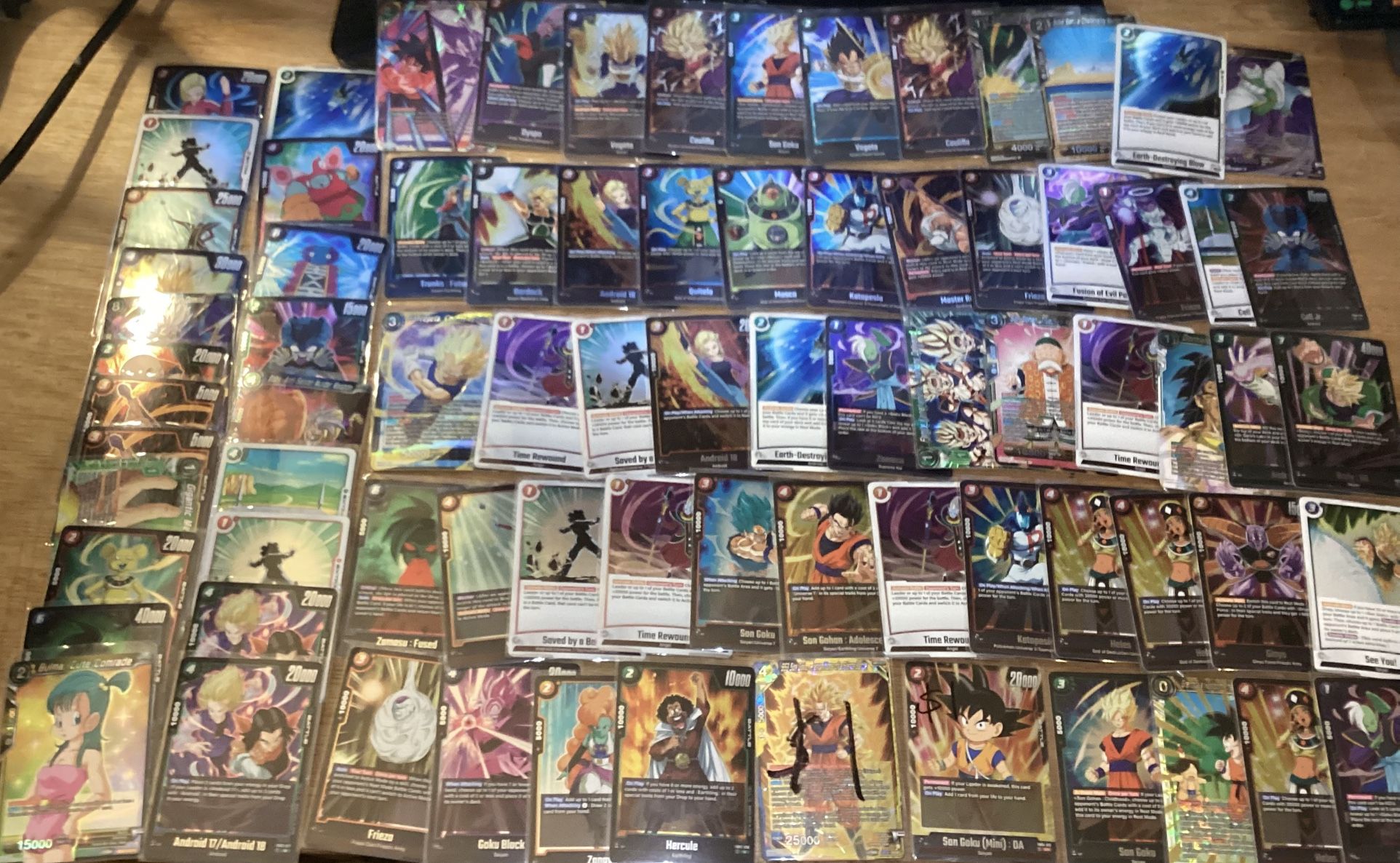 78 Dragon Ball Super Foil card lot of 78 foil cards