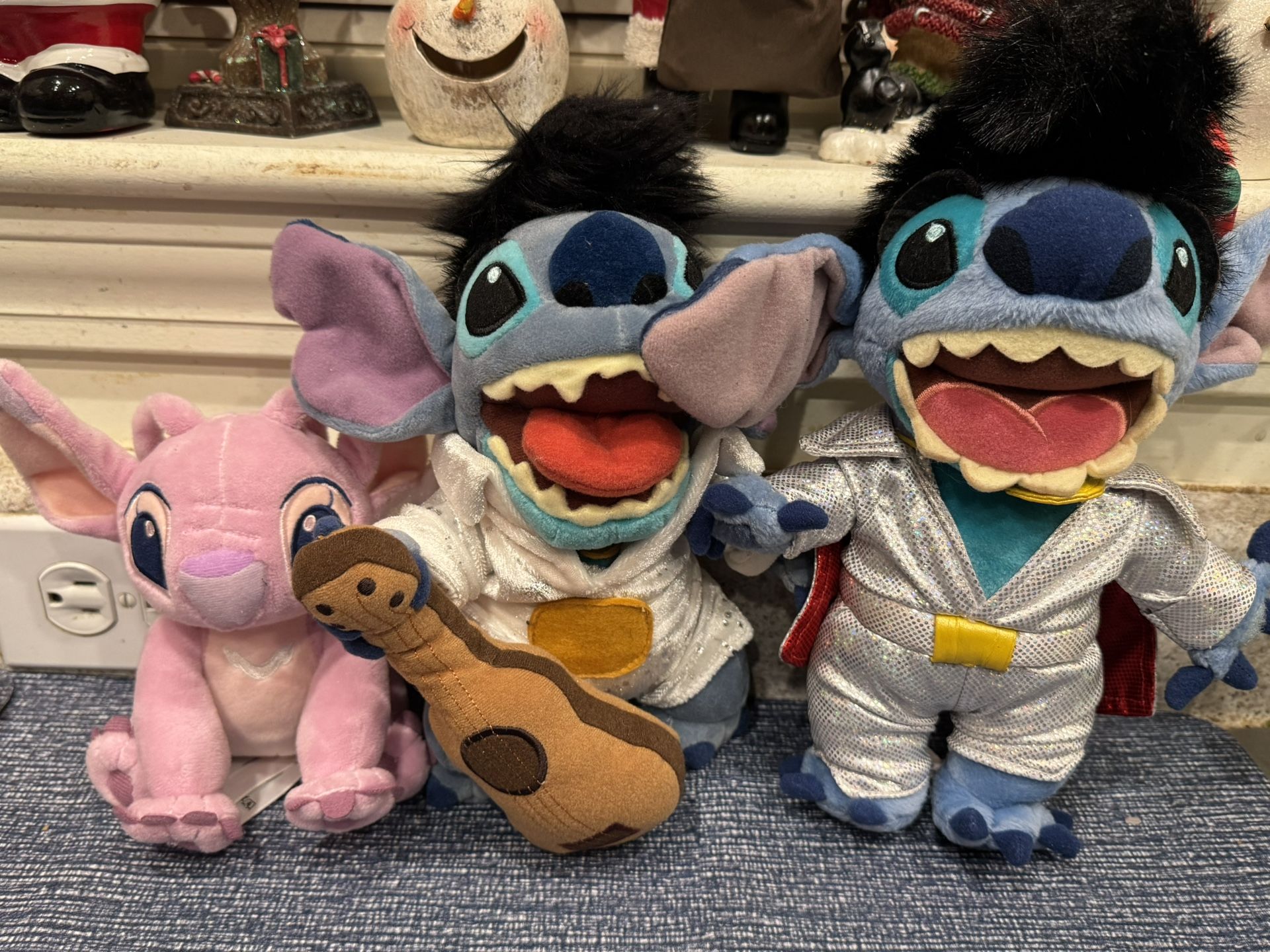 Disney two Elvis stitches and angel plushes