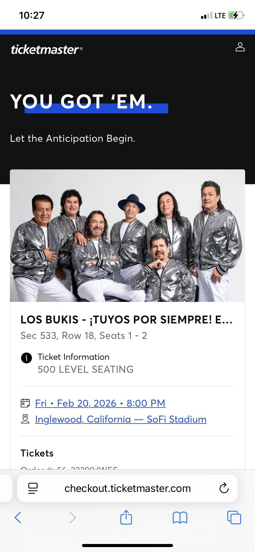 Los Bukis - Tuyos Por Siempre!  The Last Show ( 2 Tickets For 400.00 ποΈποΈ)