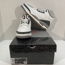 Nike Air Jordan 3 Retro CT8532-106 Cement Grey Shoes Mens 10 Womens 11.5 NIB DS