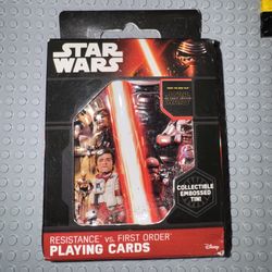 Star Wars Resistance vs. First Order Playing Cards Embossed Tin The Force Awaken