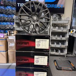 (Set of 4) Touren TR76 18x8 5x108 +35mm Gunmetal Wheels Rims 18" 3276-8831G35