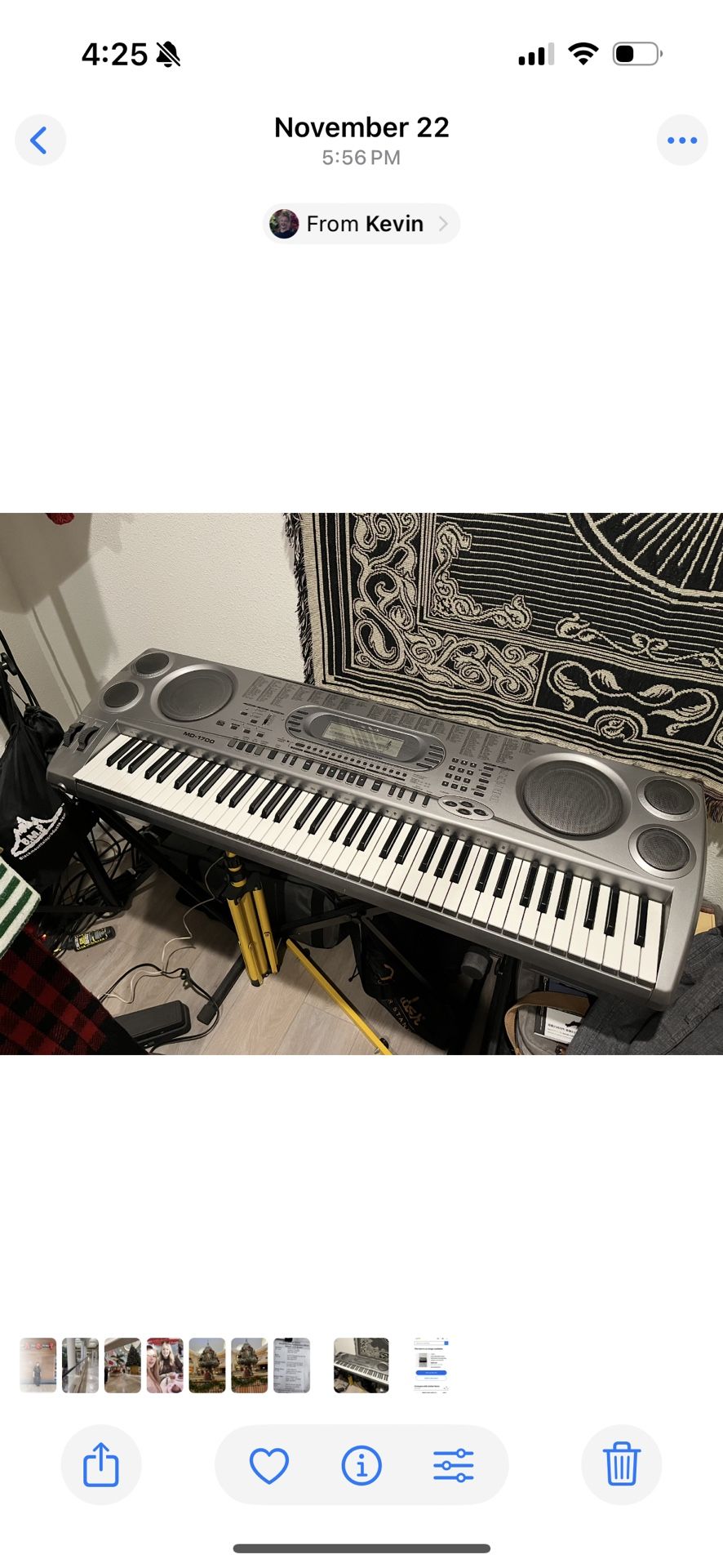 Radio Shack MD-1700 keyboard, which is also known as a Casio WK-1800 mode