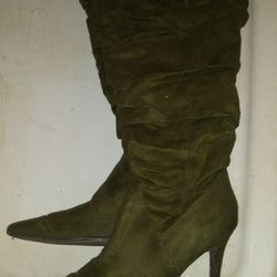 Green Heel Boots