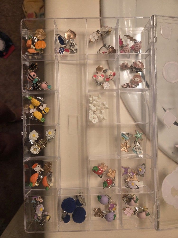 Girls Assorted Clip On Earrings