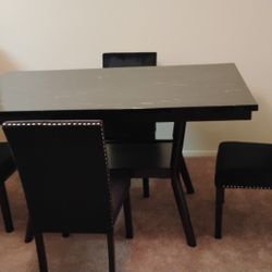 Table and 4 chairs