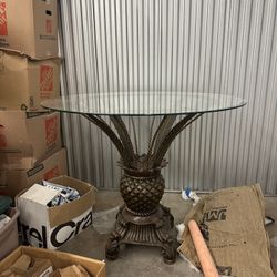 Glass Dinning Table (pineapple base)