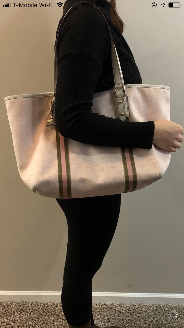 Gucci pink tote bag