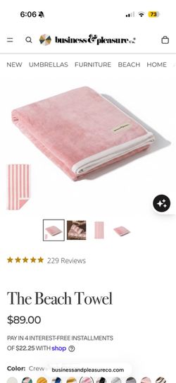 Business & Pleasure Co. Beach Towel – Pink