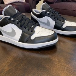 Jordan 1 shoes Low Black White Grey