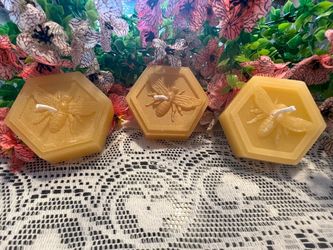 Hexagon Bee Candles Set of 3