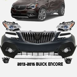 Front Bumper Cover Fascia & Grille Assembly Kit 2013-2016 Buick Encore