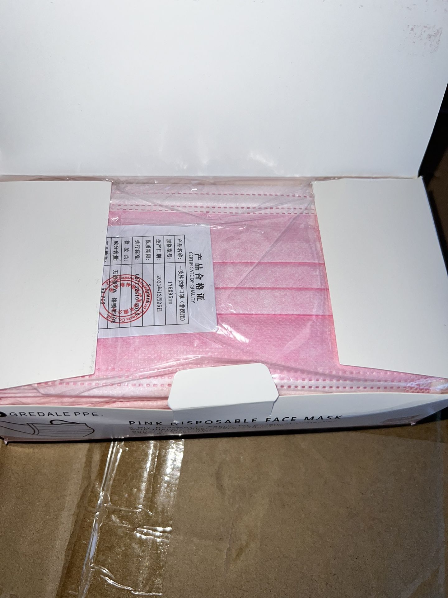 PINK Disposible Face Mask