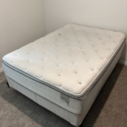 Full Size Mattress with Box Spring and Frame
