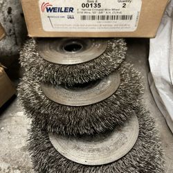 Used Weiler Wire Wheels 4” For Grinder Lot Of 100+
