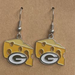Green Bay Packers Cheese Earrings 