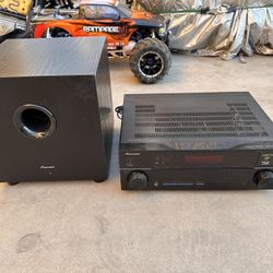 Pioneer Subwoofer And Multi Channel Receiver  