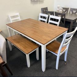 Dining Table With 4 Chairs And Bench 