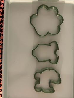Baby Shower Cookie Cutter Set, 3 Pieces, Green