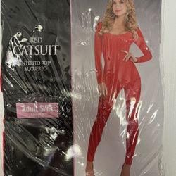 Halloweenn Costume Catsuit Red Adult S/M 