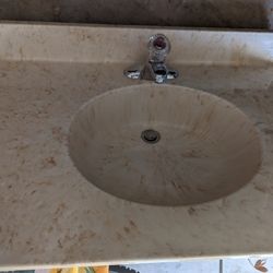 Marble Bathroom Vanity Countertop With The Sink 34*24