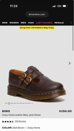 Dr. Marten crazy horse leather Mary Jane’s