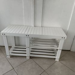 White Entry Bench