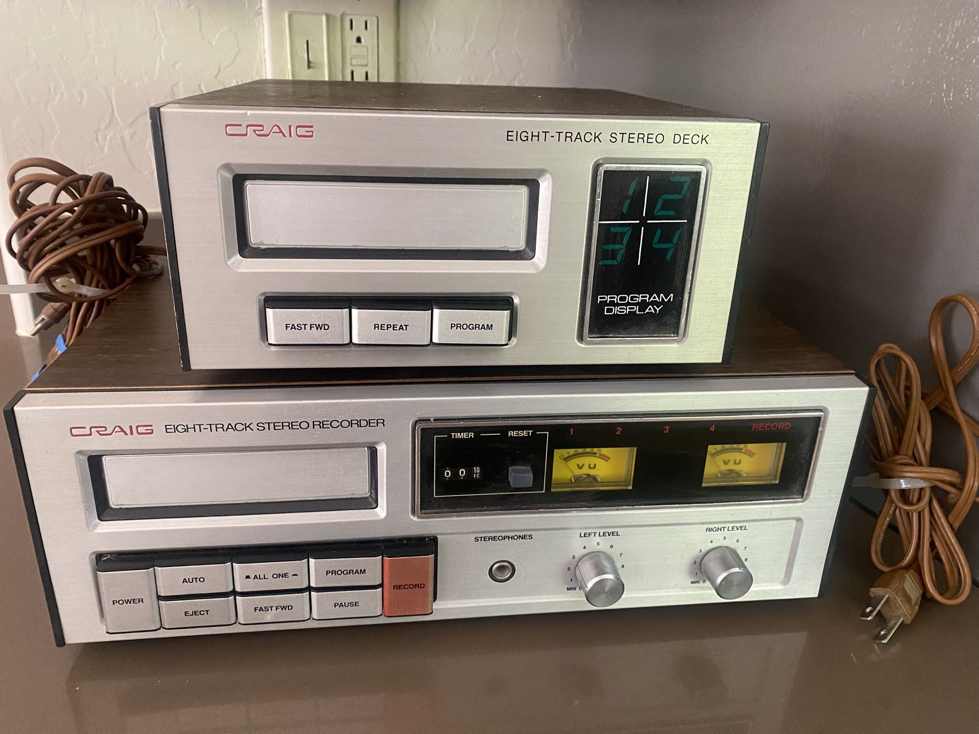 Craig 8 Track Tape Players