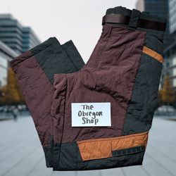 NIKE JORDAN COZY GIRL CARGO WINTER INSULATED PANTS WOMENS SIZE MEDIUM BLACK MAROON BURGUNDY NEW