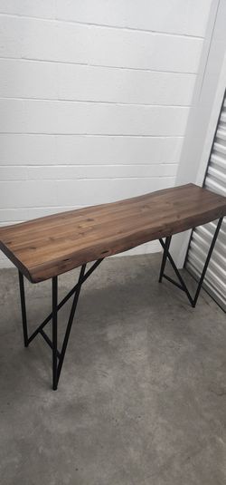 Wood And Iron (Sofa/console) Table