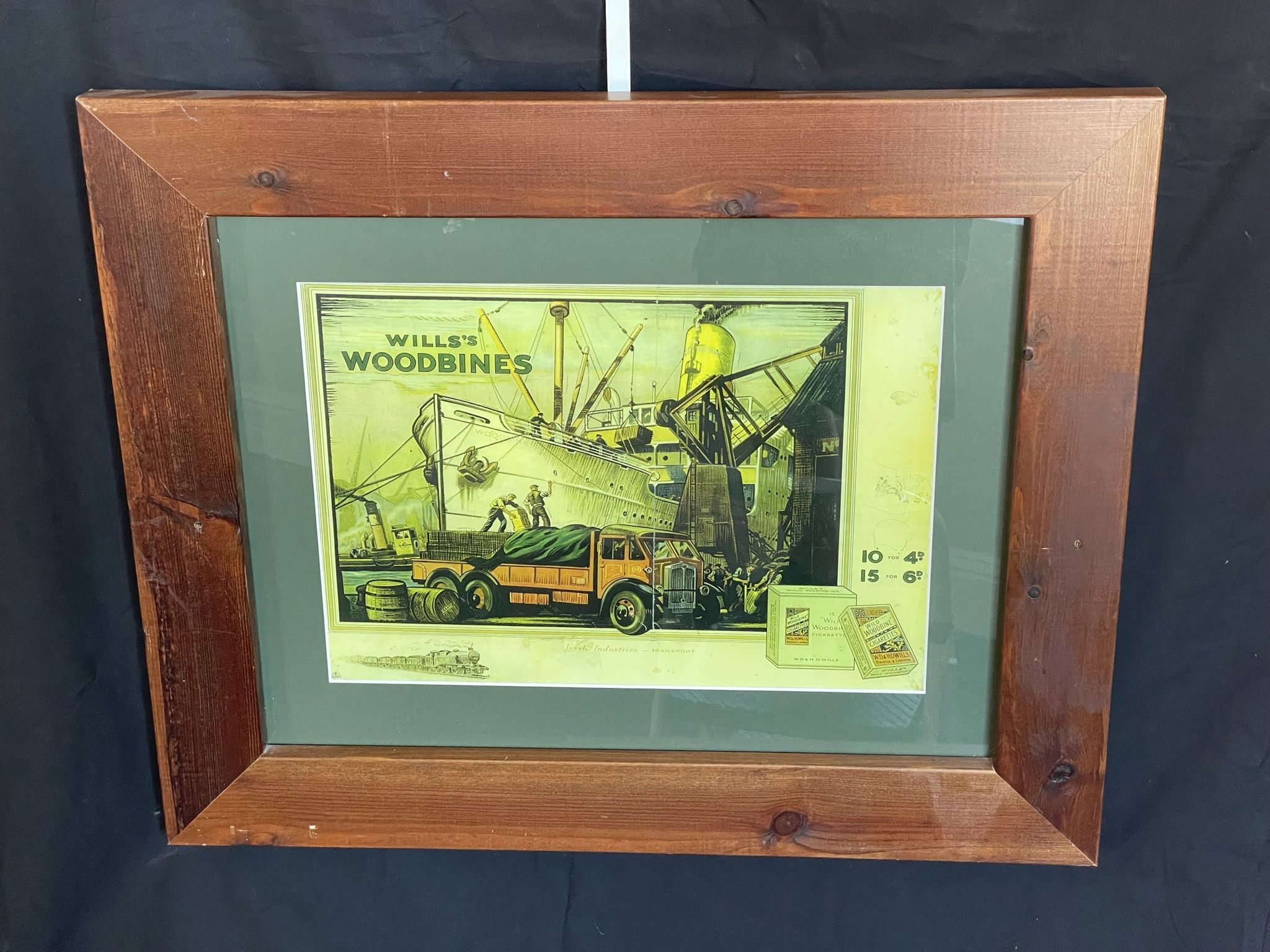 Old Irish Advertising Framed Wall Art Decor W24”x19.5”