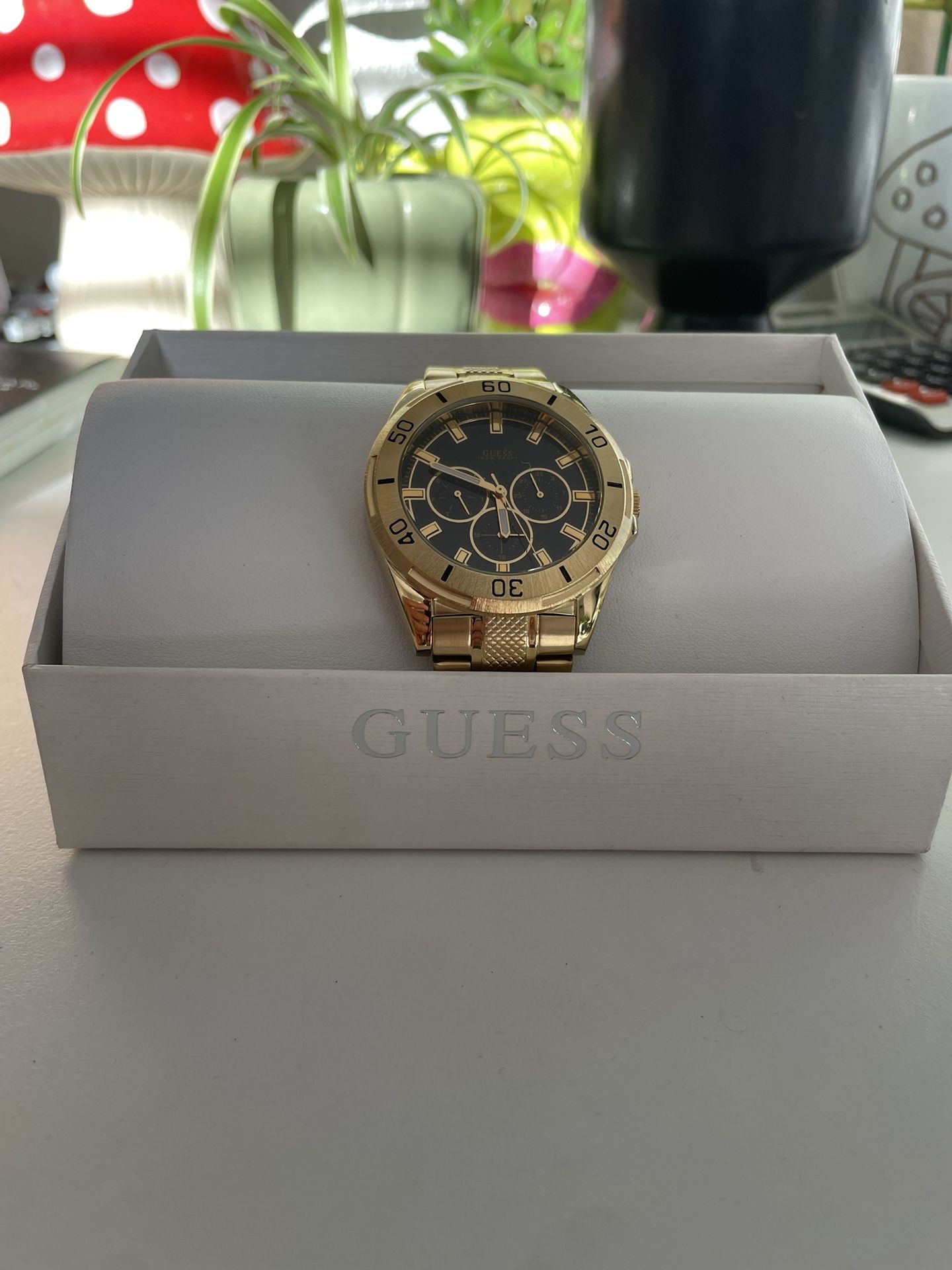 New GUESS Gold Tone Stainless Steel Watch