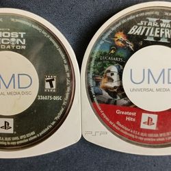 Star Wars and Ghost Recon PSP GAMES