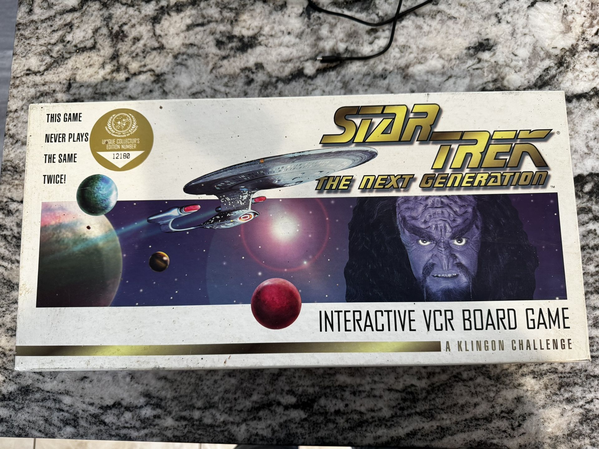Vintage Star Trek the next generation interactive VCR board game 