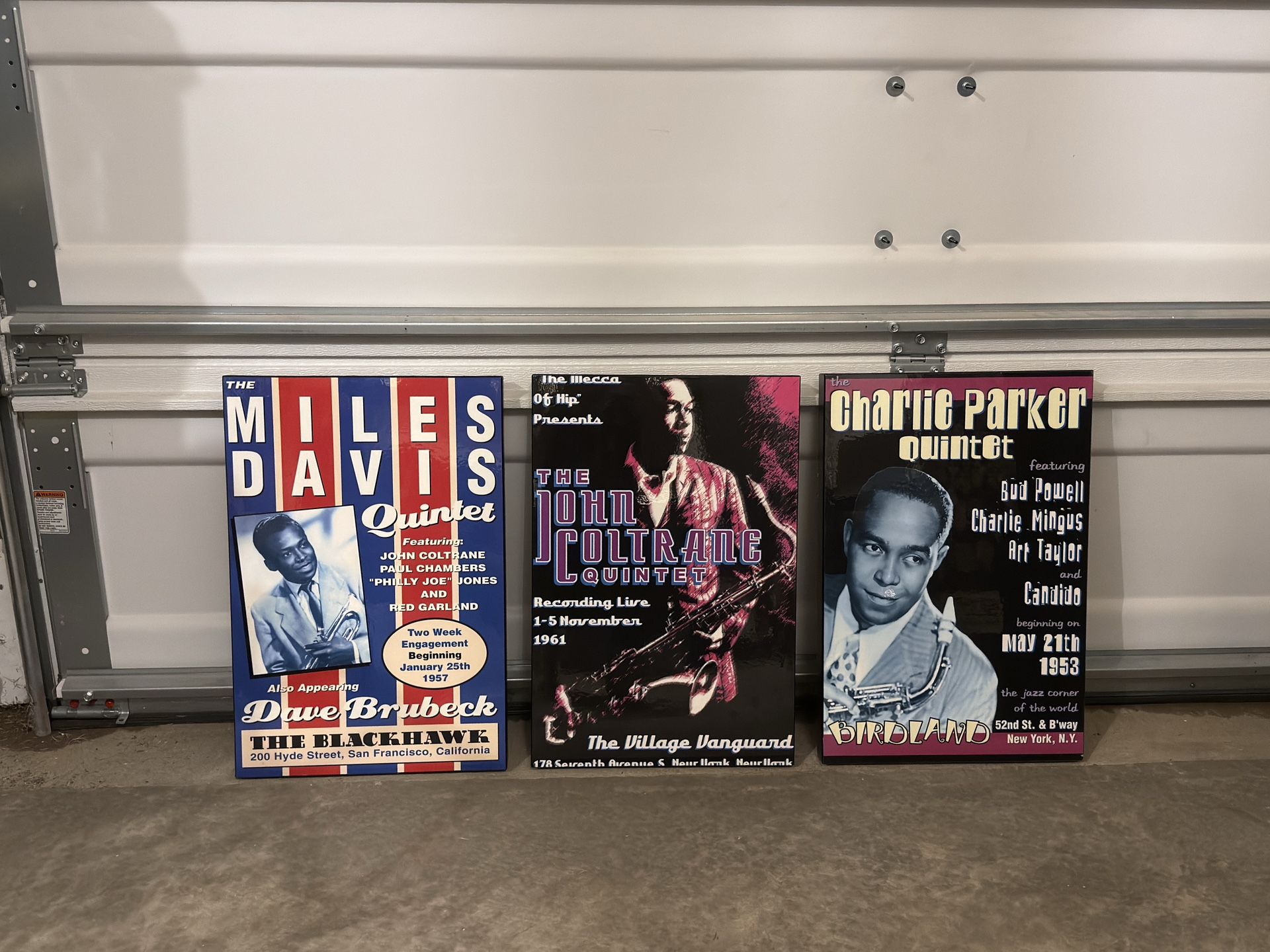 Set of 3 Jazz Concert Wood-Mounted Wall Art Pieces