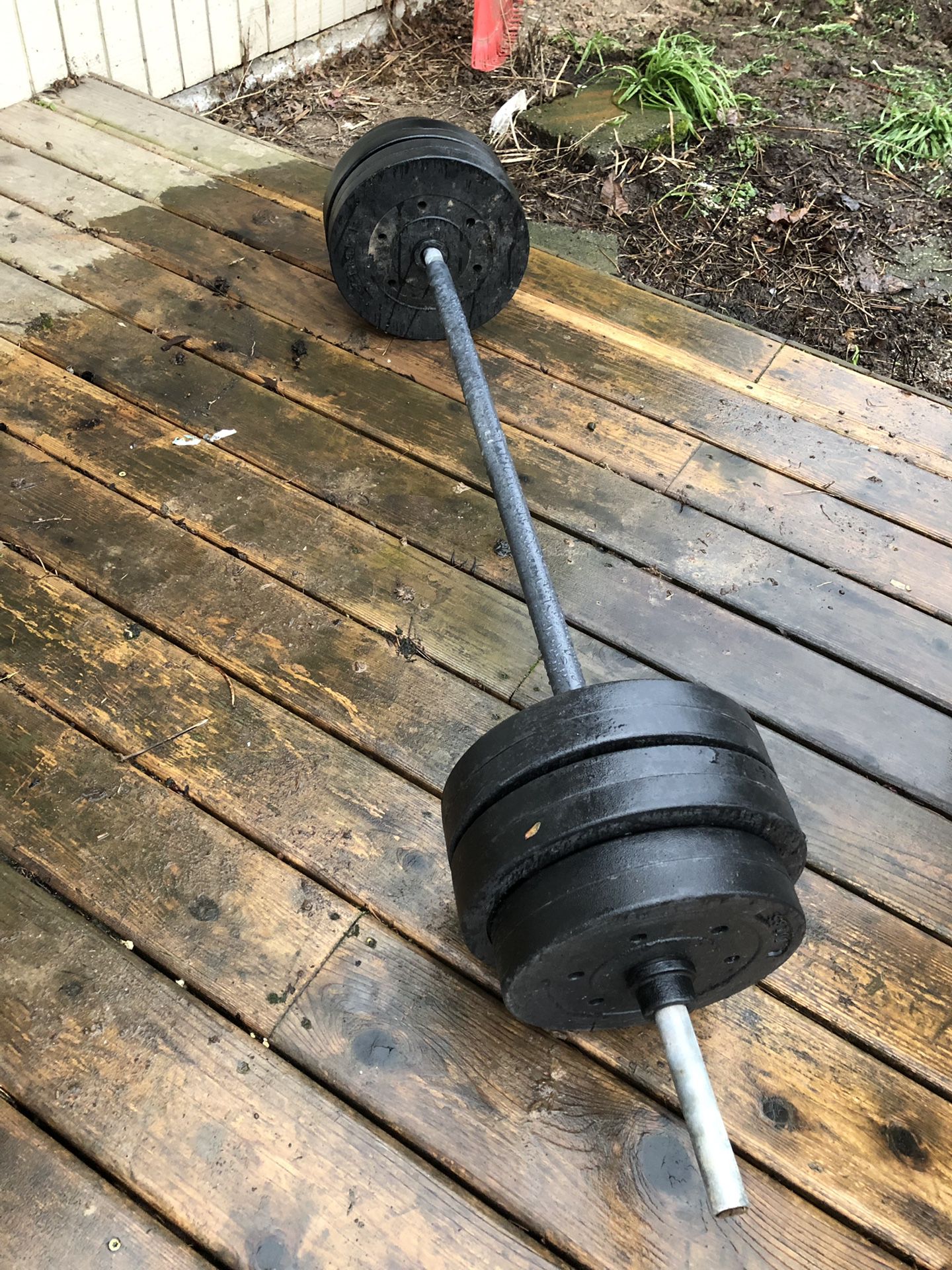 Barbell with weights