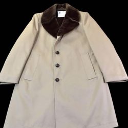 London Fog Vintage 1960’s Lined Coat Faux Fur 38R/Med