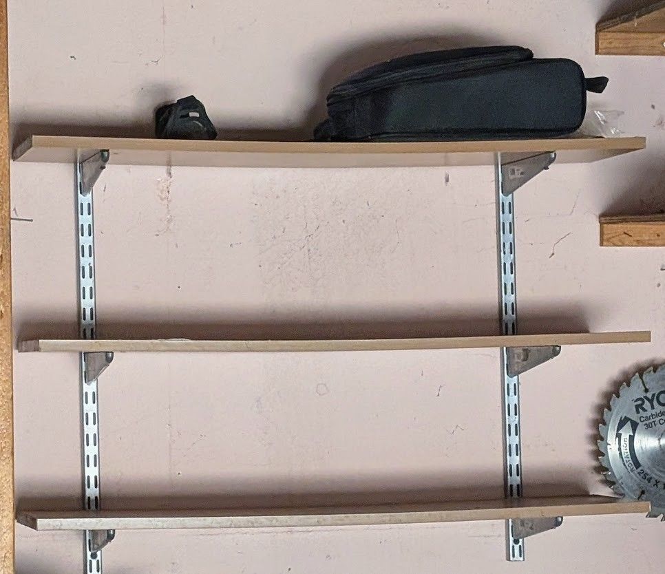 3 wall-mount shelves, floating shelf
