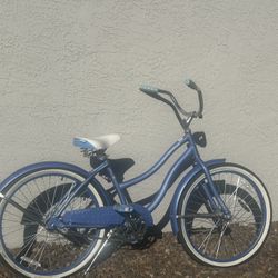Blue Beach Cruiser Bike 