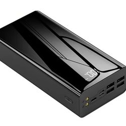Power Bank 50000mAh LED Smart Display Fast Charging Portable Charger USB C Portable Battery With Flashlight Dual Device Charging Camping Travel
