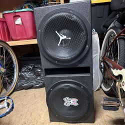 Qpower Dual Woofer Box With subwoofers