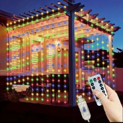 Rainbow Galaxy Festival Curtain: 600-LED USB Ambience Lights