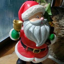 Christmas  Decoration Santa w/Bell and Toy Sack