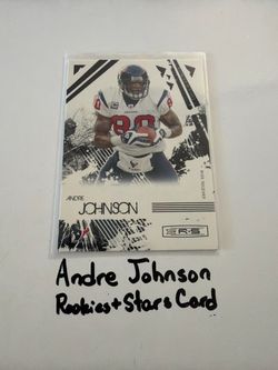 Andre Johnson Houston Texans Hall of Fame WR Rookies & Stars Card.