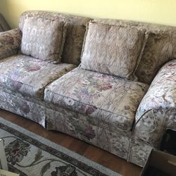 Floral Sofa , Loveseat, and Ottoman