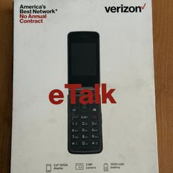 e Talk Verizon 4G Flip prepaid Phone 